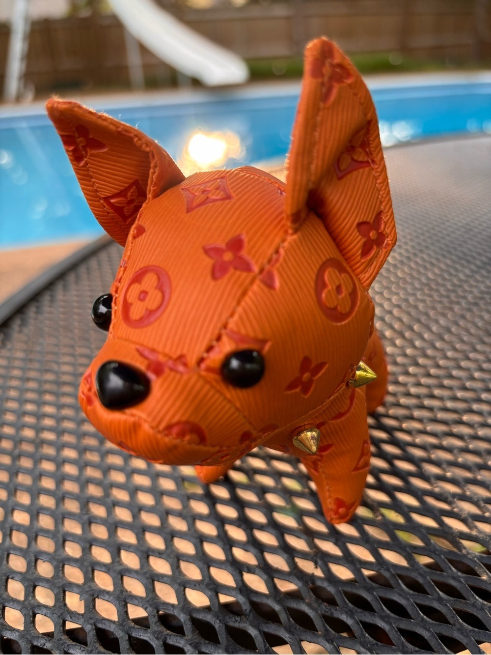 Bag Charm/KeyChain adorable Frenchie with spiked collars! 🥰🥰
